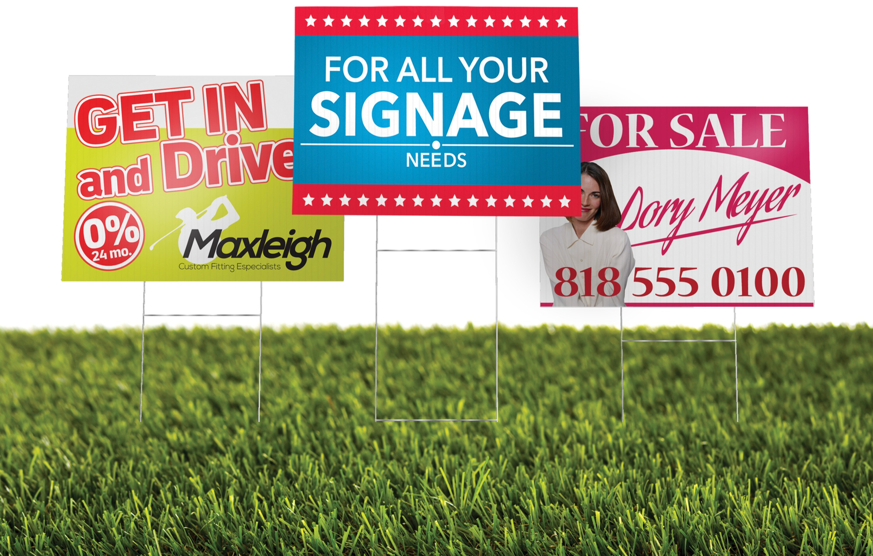 PRINTER yard sign product example